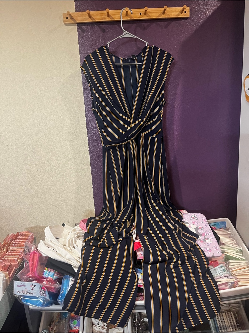 Windsor Navy Jumpsuit with Gold Stripes 37